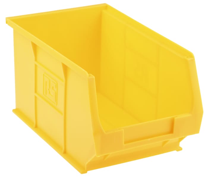 RS PRO Polypropylene Storage Bin, 240 mm x 150 mm x 130 mm, Yellow