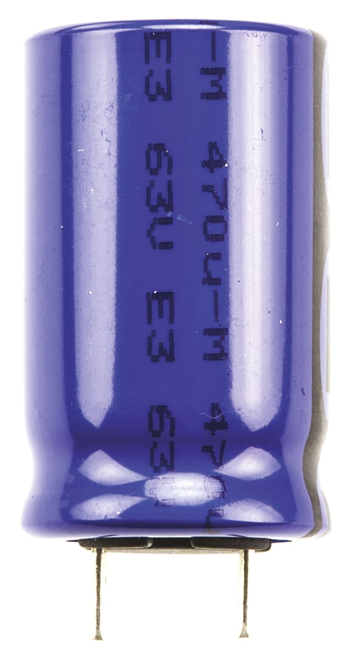 Condensateur Vishay série 136 RVI, Aluminium électrolytique 470μF, 63V c.c.