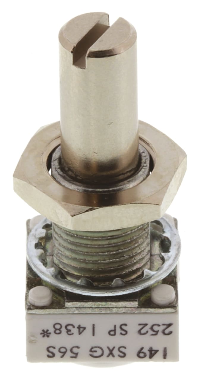 Vishay 149 2.5kΩ Rotary Potentiometer 1-Gang, Panel Mount (Through Hole), 14910F0GJSX10252KA