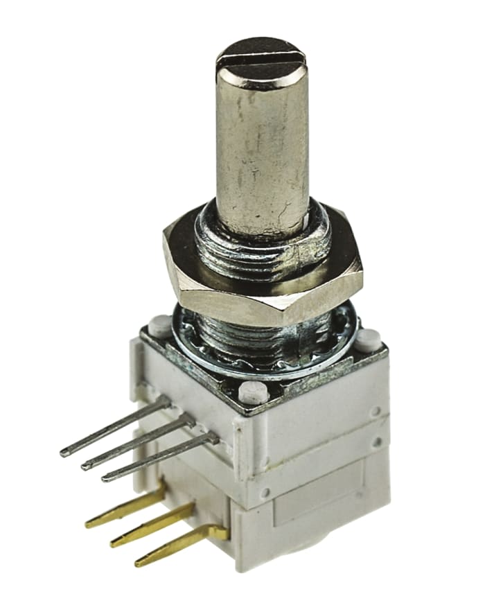 Vishay 149 1kΩ Rotary Potentiometer 2-Gang, Panel Mount (Through Hole), 14921F0GJSX13102KA
