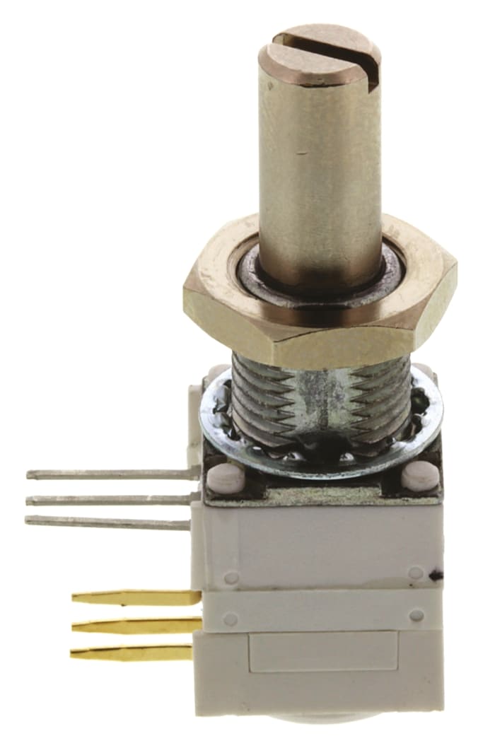 Vishay 149 10kΩ Rotary Potentiometer 2-Gang, Panel Mount (Through Hole), 14921F0GJSX13103KA