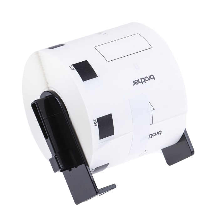 Brother White Black Print Label Roll, 62mm Width, 29mm Height, 800Per Roll Qty