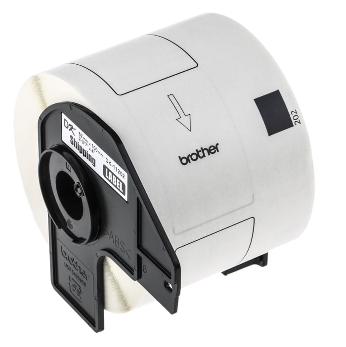 DK 11202 Brother | Brother Black on White Label Printer Tape & Label | 485-0461 | RS Components
