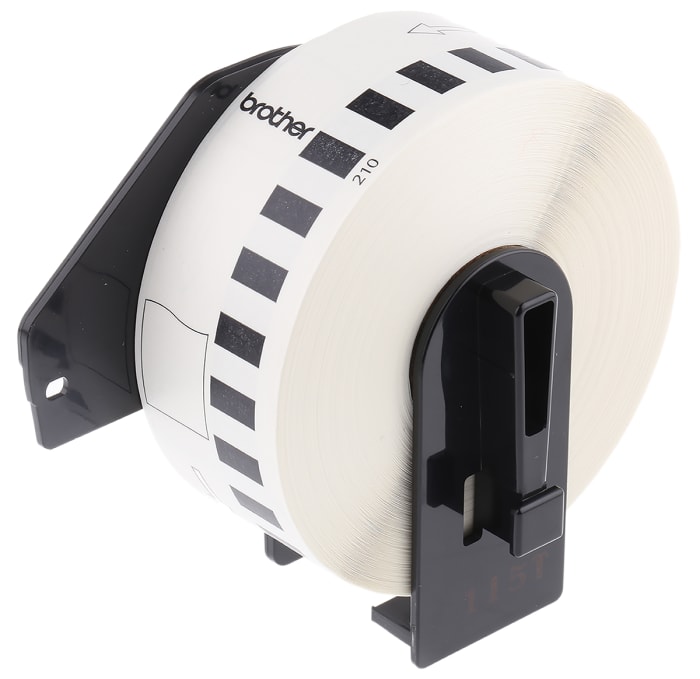 Brother White Black Print Label Roll, 29 mm Width, 1 Roll Qty, 30.48 mm