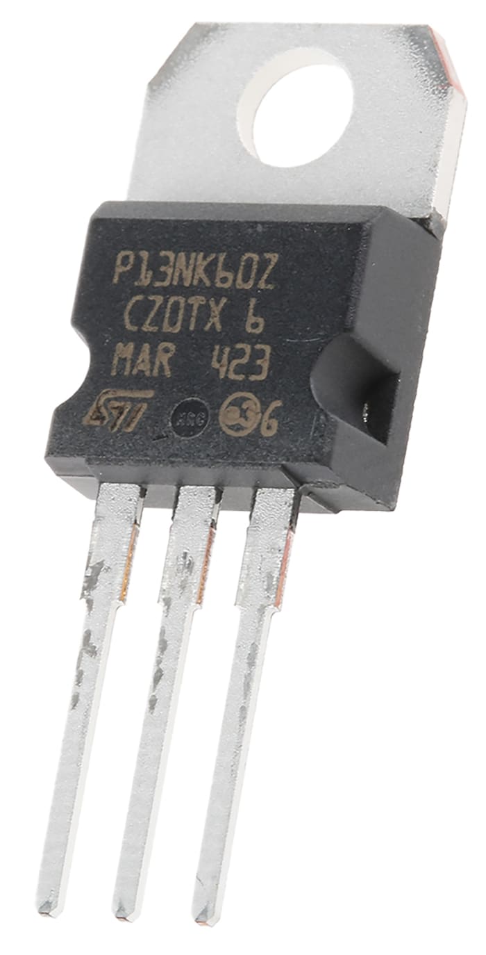 STMicroelectronics MDmesh, SuperMESH N-Channel MOSFET, 13 A, 600 V, 3-Pin TO-220 STP13NK60Z