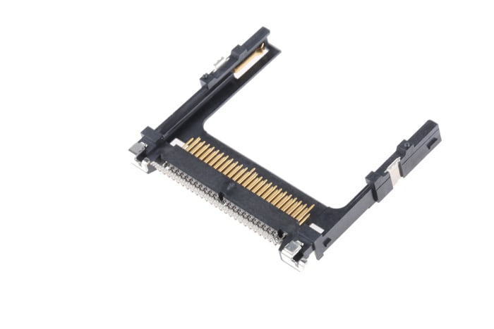 Connecteur de carte mémoire Angle droit Molex, Montage en surface, Carte Compact Flash, raccordement A souder