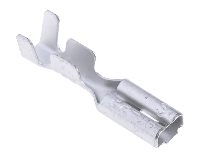 RS PRO Uninsulated Female Spade Connector, Open barrel, 2.8 x 0.5mm Tab Size, 0.3mm² to 1.25mm²