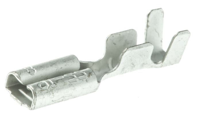 RS PRO Uninsulated Female Spade Connector, Open barrel, 2.8 x 0.8mm Tab Size, 0.3mm² to 1.25mm²