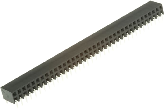 HARWIN Right Angle Through Hole Mount PCB Socket, 72-Contact, 2-Row, 2.54mm Pitch, Solder Termination