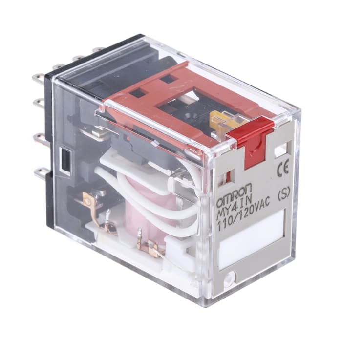 Omron Plug In Power Relay, 120V ac Coil, 5A Switching Current, 4PDT