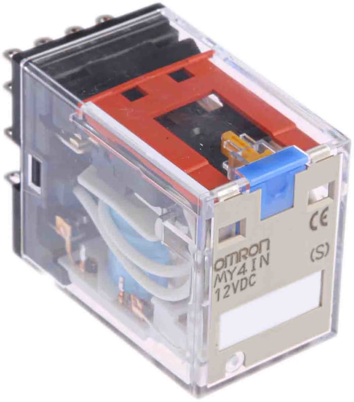 Omron Plug In Power Relay, 12V dc Coil, 5A Switching Current, 4PDT