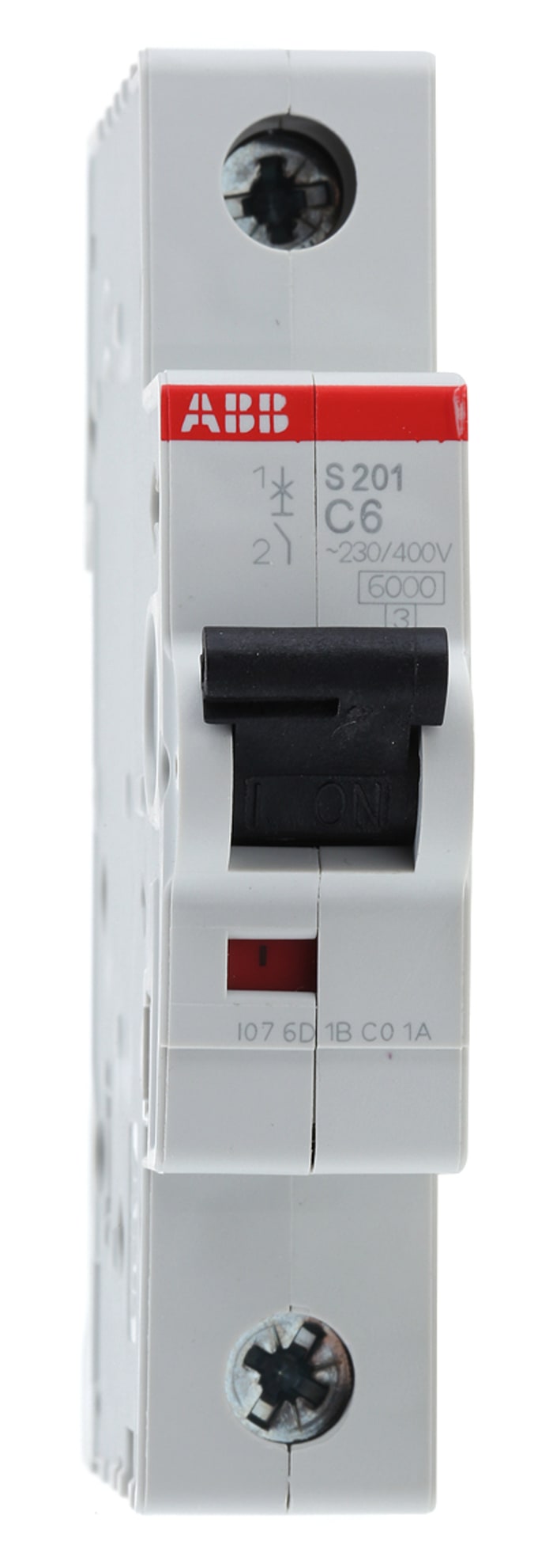 ABB System Pro M Compact S200 MCB, 1P, 6A Curve C, 253V AC, 72V DC, 6 kA Breaking Capacity
