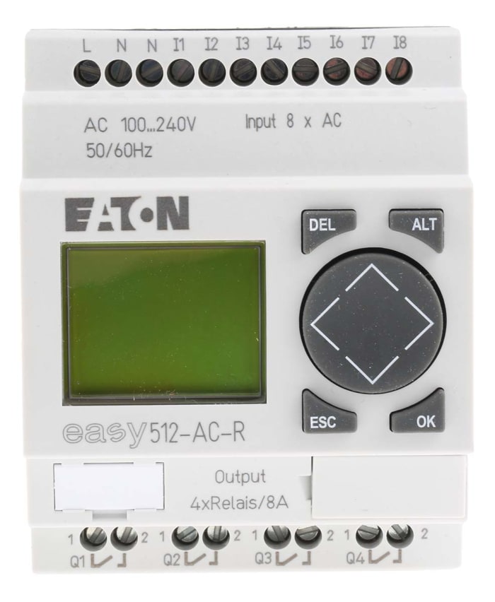 Eaton EASY Logic Module, 100 → 240 V ac Relay, 8 x Input, 4 x Output With Display