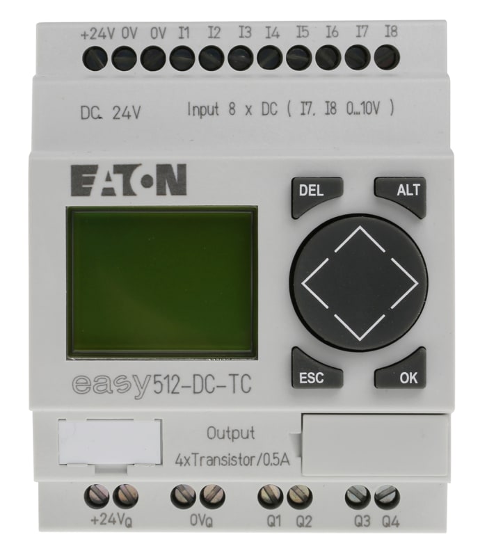 Eaton EASY Logic Module, 24 V dc Transistor, 8 x Input, 4 x Output With Display