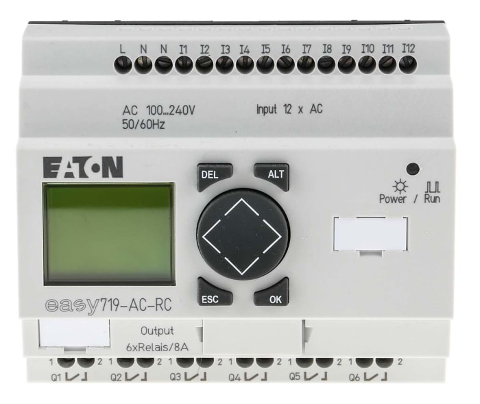 Eaton EASY Logic Module, 100 → 240 V ac Relay, 12 x Input, 6 x Output With Display