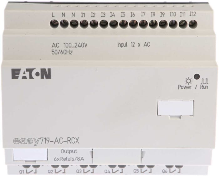Eaton EASY Logic Module, 100 → 240 V ac Relay, 12 x Input, 6 x Output Without Display