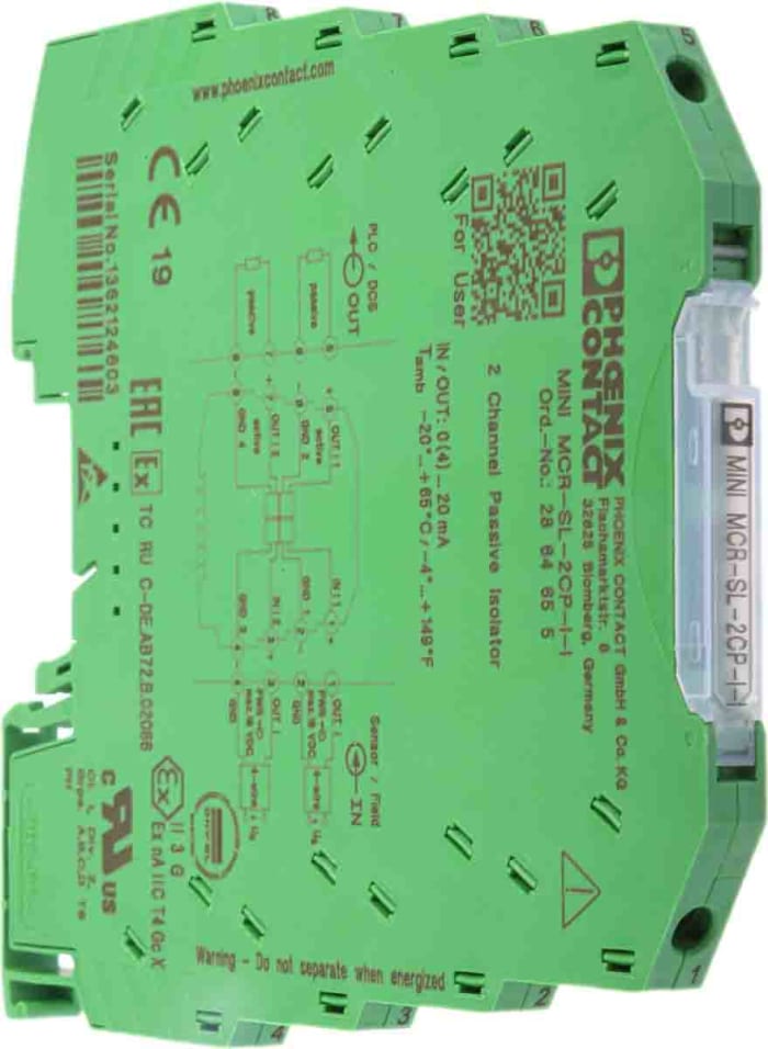 Phoenix Contact MINI MCR Series Signal Conditioner, Current Input, Current Output, 18V Supply