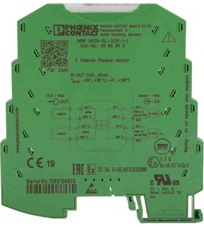 2864655 Phoenix Contact | Phoenix Contact, MINI MCR-SL-2CP-I-I