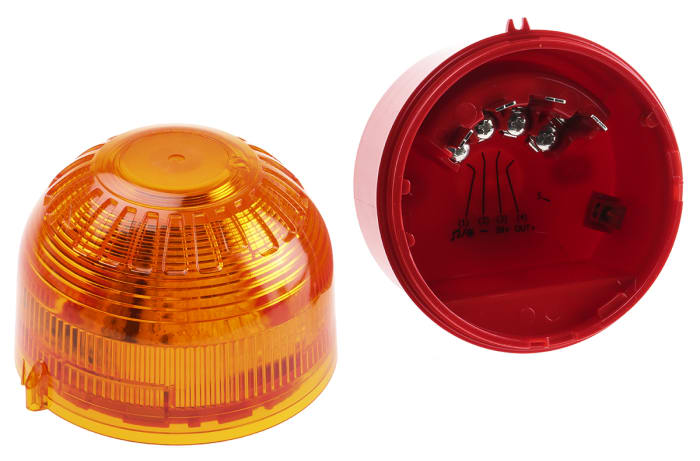 PSB-0031 | Klaxon Sonos Series Amber Flashing 17 → V dc, Surface Mount, LED Bulb | 489-4988 | RS Components