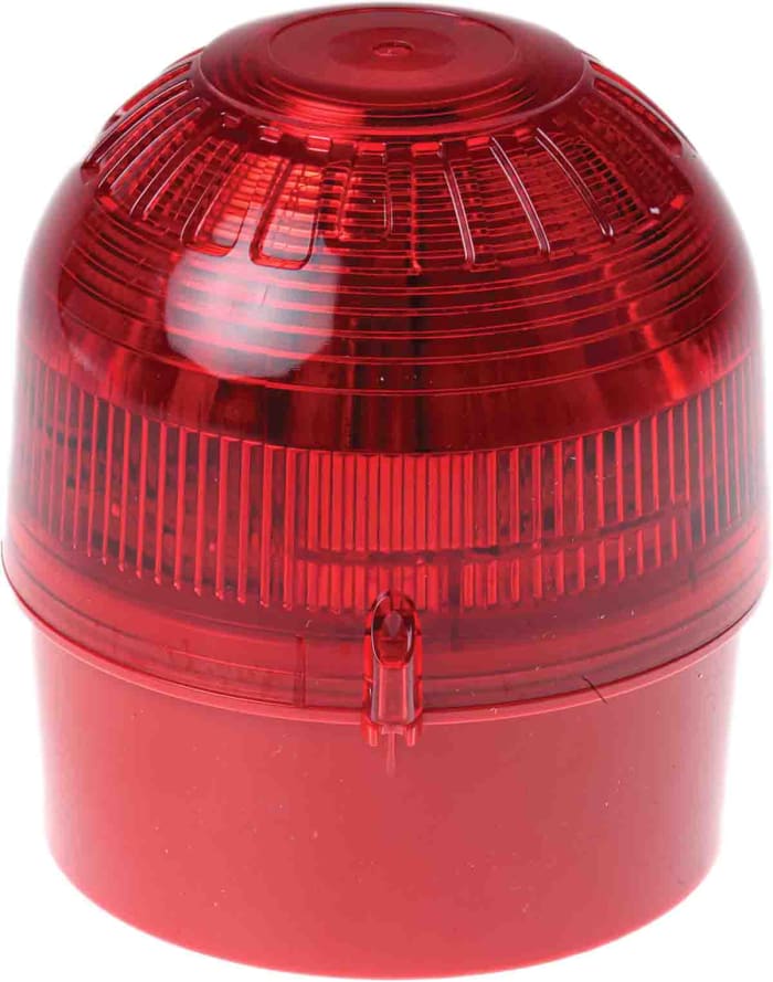 Klaxon Sonos Series Red Flashing Beacon, 17 → 60 V dc, Surface Mount, LED Bulb