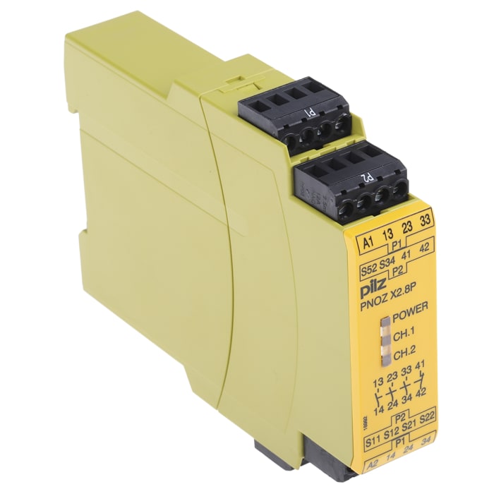 777302 Pilz | Pilz PNOZ X2.8P, 24V ac/dc, 240 V ac/dc Safety Relay, 3 ...