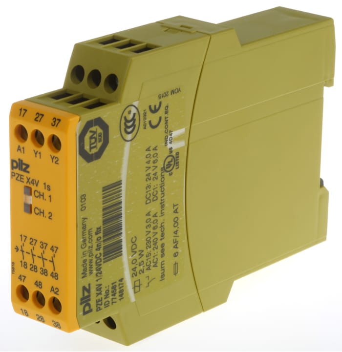 Pilz PNOZ X PZE X4V Expansion Module Safety Relay, 24V dc, Single Channel, 4 Safety Contacts