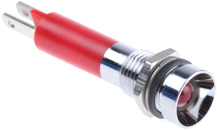 CML Innovative Technologies, Red Panel Mount Indicator, Solder Tab Termination 24V, IP67, 8 mm