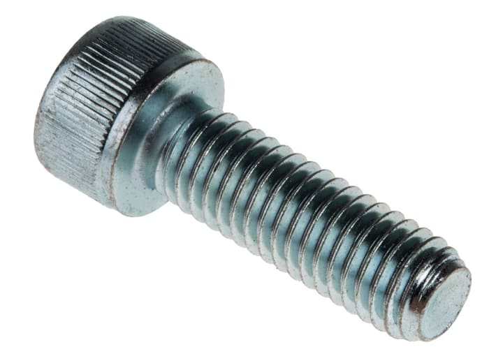 RS PRO Bright Zinc Plated Steel Hex Socket Cap Screw, DIN 912, M8 x 25mm