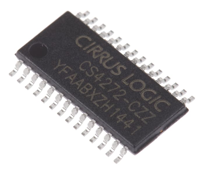 CS4272CZZ Cirrus Logic CS4272CZZ, Audio Codec IC, 2Channel, 28Pin