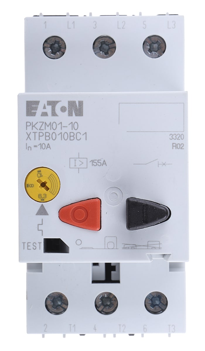 Disjoncteur moteur Eaton 6,3 → 10 A., 690 V c.a.