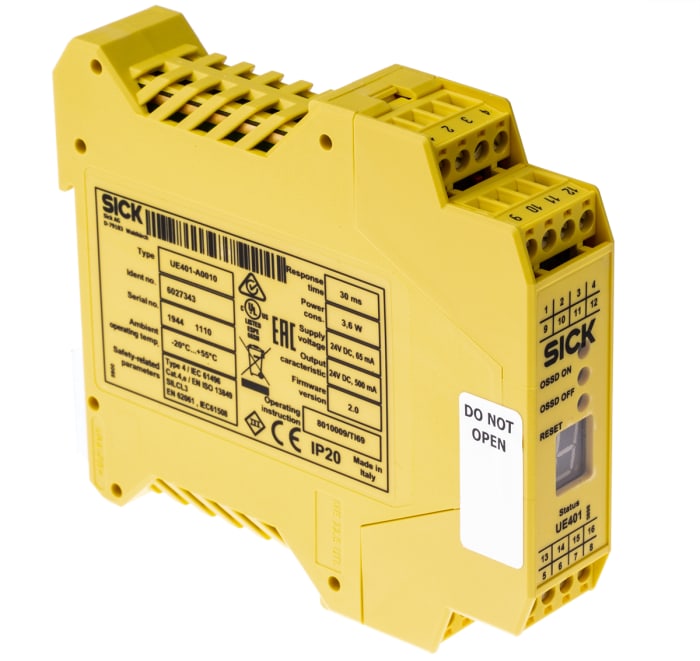 SICK UE401 Light Beam/Curtain Safety Relay, 24V dc