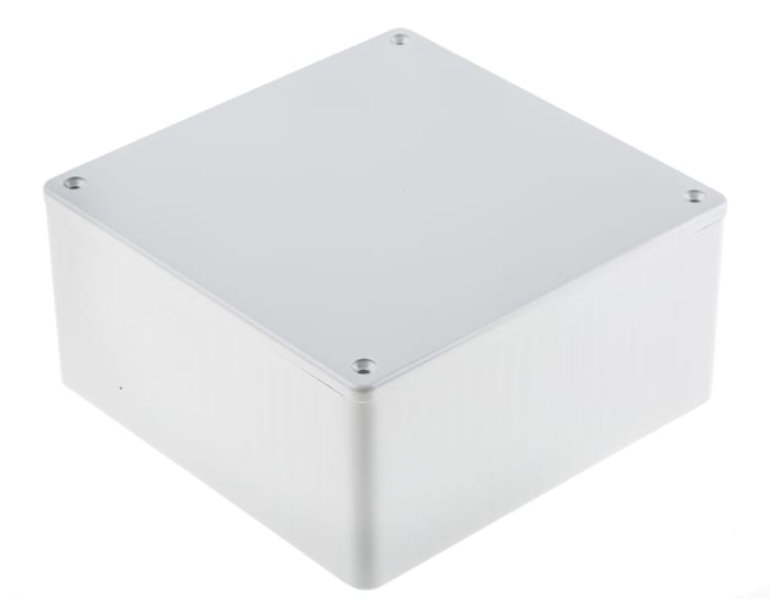 Hammond 1591 Series Grey Flame Retardant ABS Enclosure, IP54, Grey Lid, 120 x 120 x 59mm