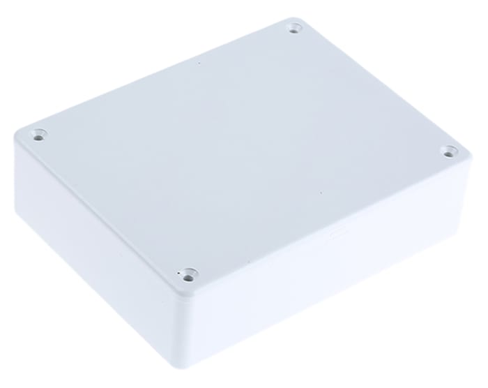 Hammond 1591 Series Grey Flame Retardant ABS Enclosure, IP54, Grey Lid, 121 x 94 x 34mm