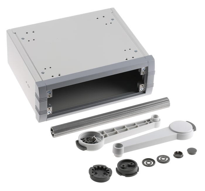 Boîtier d'instrumentation METCASE Unimet en Aluminium Gris, dim. ext. 190 x 230 x 85mm