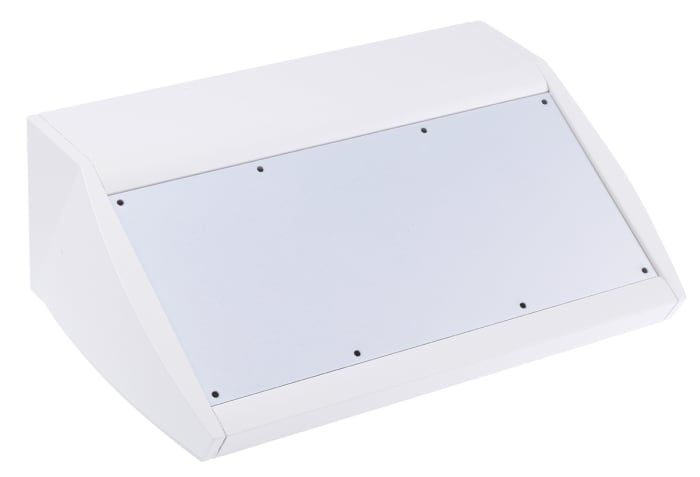 METCASE Unidesk Series Black, Grey Aluminium Enclosure Desktop Enclosure Sloped Front 102 mm, 7.84 in