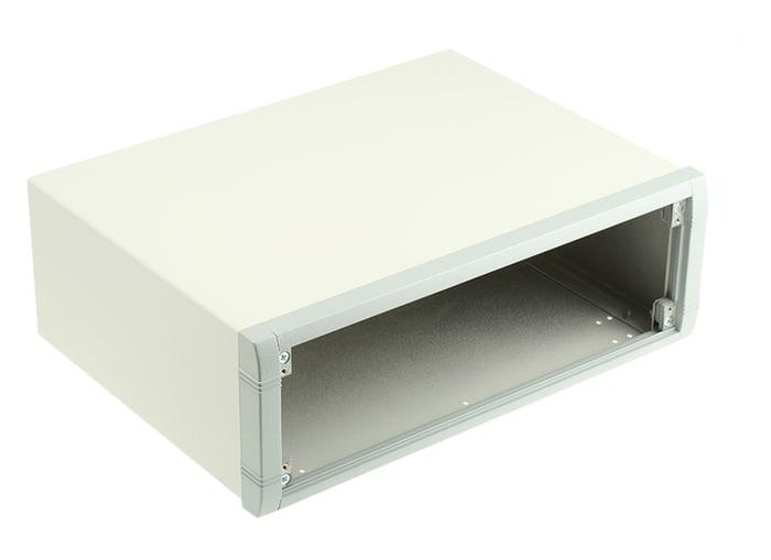 Boîtier d'instrumentation METCASE Unimet en Aluminium Gris, dim. ext. 260 x 350 x 120mm