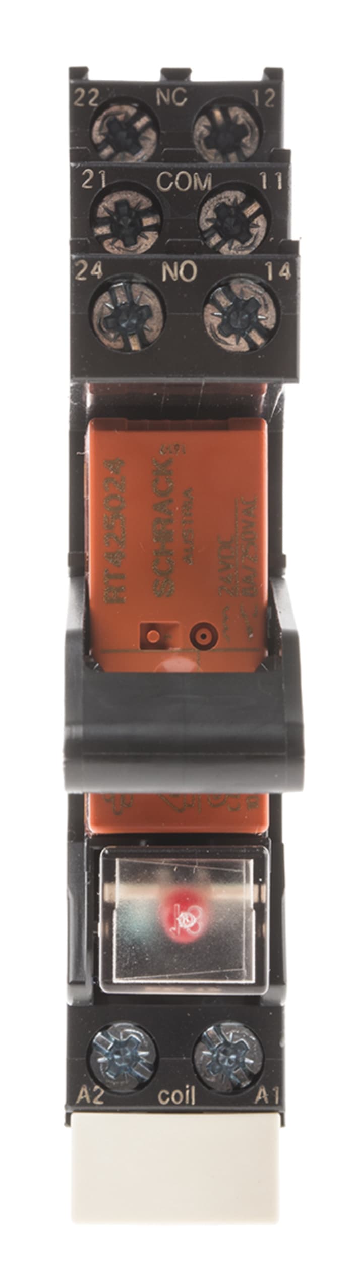 TE Connectivity DIN Rail Power Relay, 24V dc Coil, 8A Switching Current, DPDT