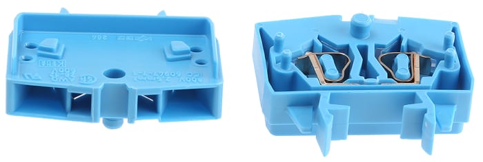 WAGO 264-704 264 Series Blue, 2.5mm², Single-Level, Cage Clamp Termination, ATEX, IECEx
