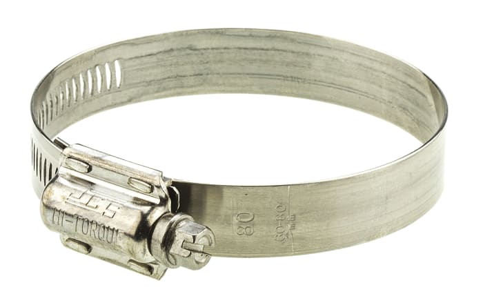 HI-TORQUE Stainless Steel Slotted Hex Worm Drive, 16mm Band Width, 60 → 80mm ID