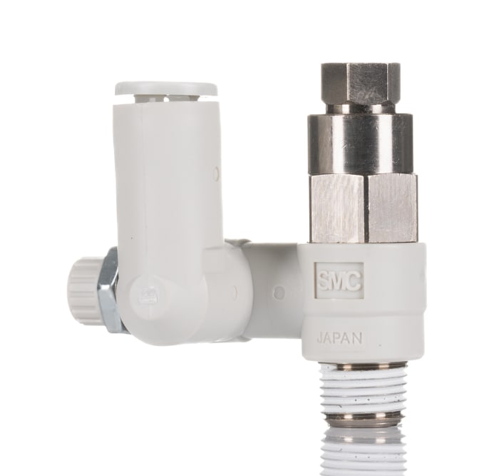 SMC ASP Series Threaded Flow Regulator, R 1/8 Male Inlet Port x 6mm Tube Outlet Port