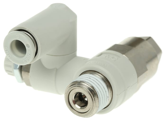 ASP430F-02-06S SMC | SMC ASP Series Threaded Flow Regulator, R 1/4 Male  Inlet Port x 6mm Tube Outlet Port | 494-3361 | RS Components