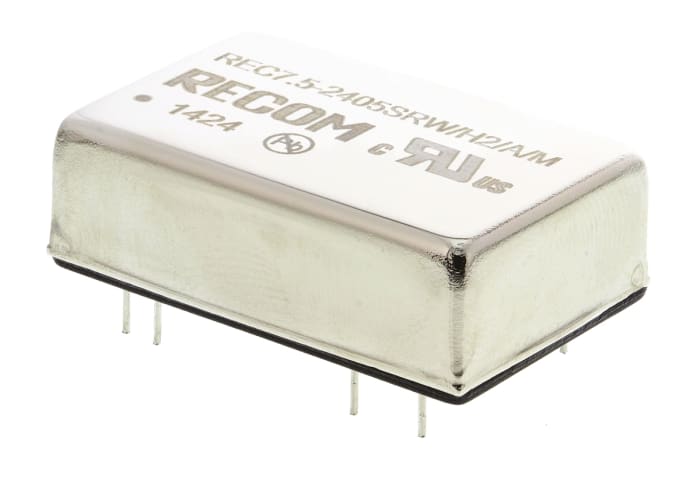 Recom REC7.5 DC-DC Converter, 5V dc/ 1.5A Output, 18 → 36 V dc Input, 7.5W, Through Hole, +71°C Max Temp -40°C