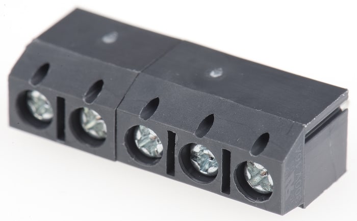RS PRO PCB Terminal Strip, 5-Contact, 5mm Pitch, Through Hole Mount, 1-Row, Screw Termination