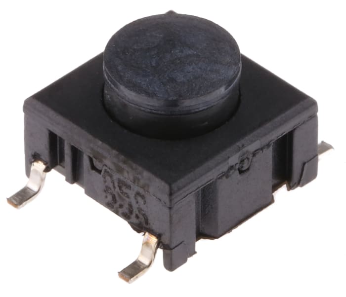 MEC IP67 Black Button Tactile Switch, SPST 50 mA @ 24 V dc 2.9mm PCB