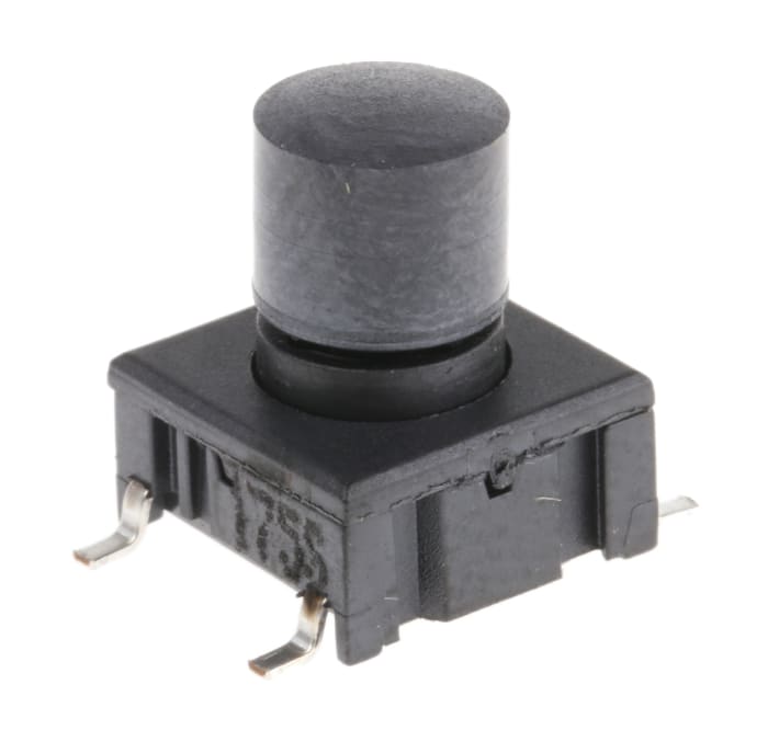 MEC IP67 Black Button Tactile Switch, SPST 50 mA @ 24 V dc 6.9mm PCB