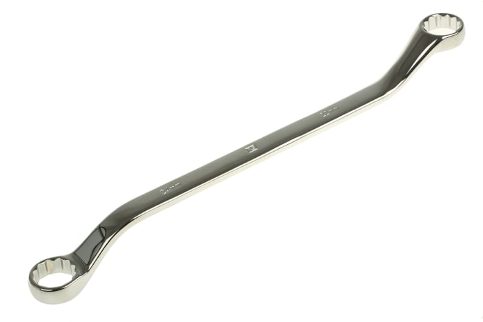 RS PRO Offset Ring Spanner, 22mm, Metric, Double Ended