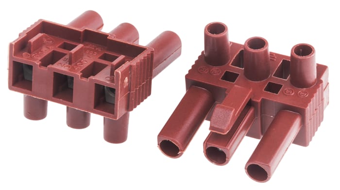 RS PRO Non-Fused Terminal Block, 3-Way, 16A, 2.5 mm² Wire, Screw Down Termination