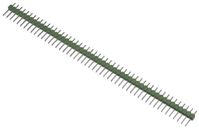 TE Connectivity AMPMODU MOD II Series Straight Through Hole Pin Header, 50 Contact(s), 2.54mm Pitch, 1 Row(s),