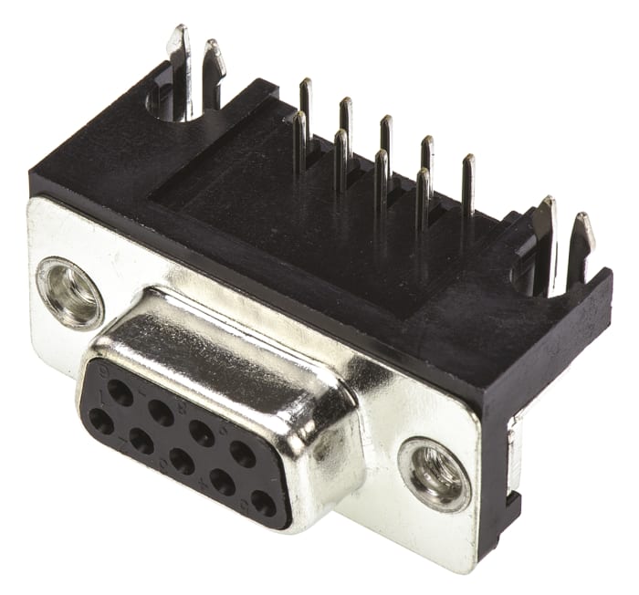Conector D-sub PCB TE Connectivity, Serie Amplimite HD-20, paso 2.77mm, Ángulo de 90° , Montaje en PCB, Hembra,