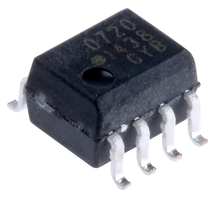Broadcom, HCPL-0720-000E DC Input Transistor Output Optocoupler, Surface Mount, 8-Pin SOIC